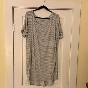 Target Women's Gray Striped Tunic